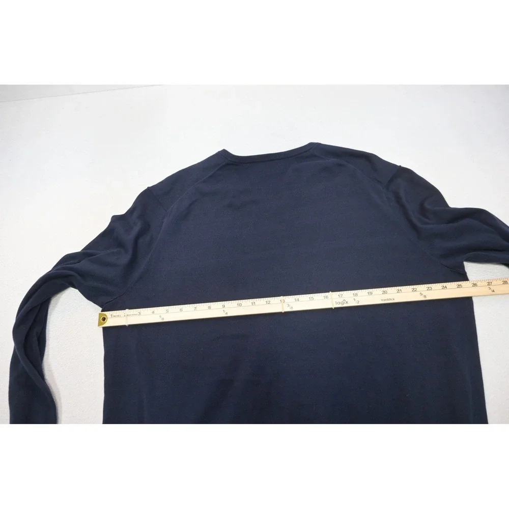 Polo Ralph Lauren Sweater Mens XXL Navy Blue Pima Cotton‎ V-Neck Excellent